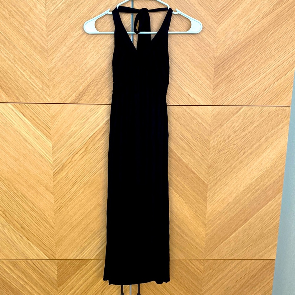 Michael Stars Black Tie Back Halter Dress -size 2